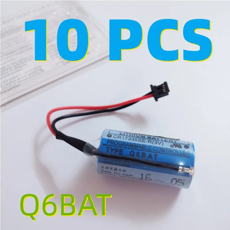 

10pcs/lot New Original For Mitsubishi CR17335SE-R(3V) CR17335 Q6BAT CNC 3V PLC Lithium Battery with Plug For Servo