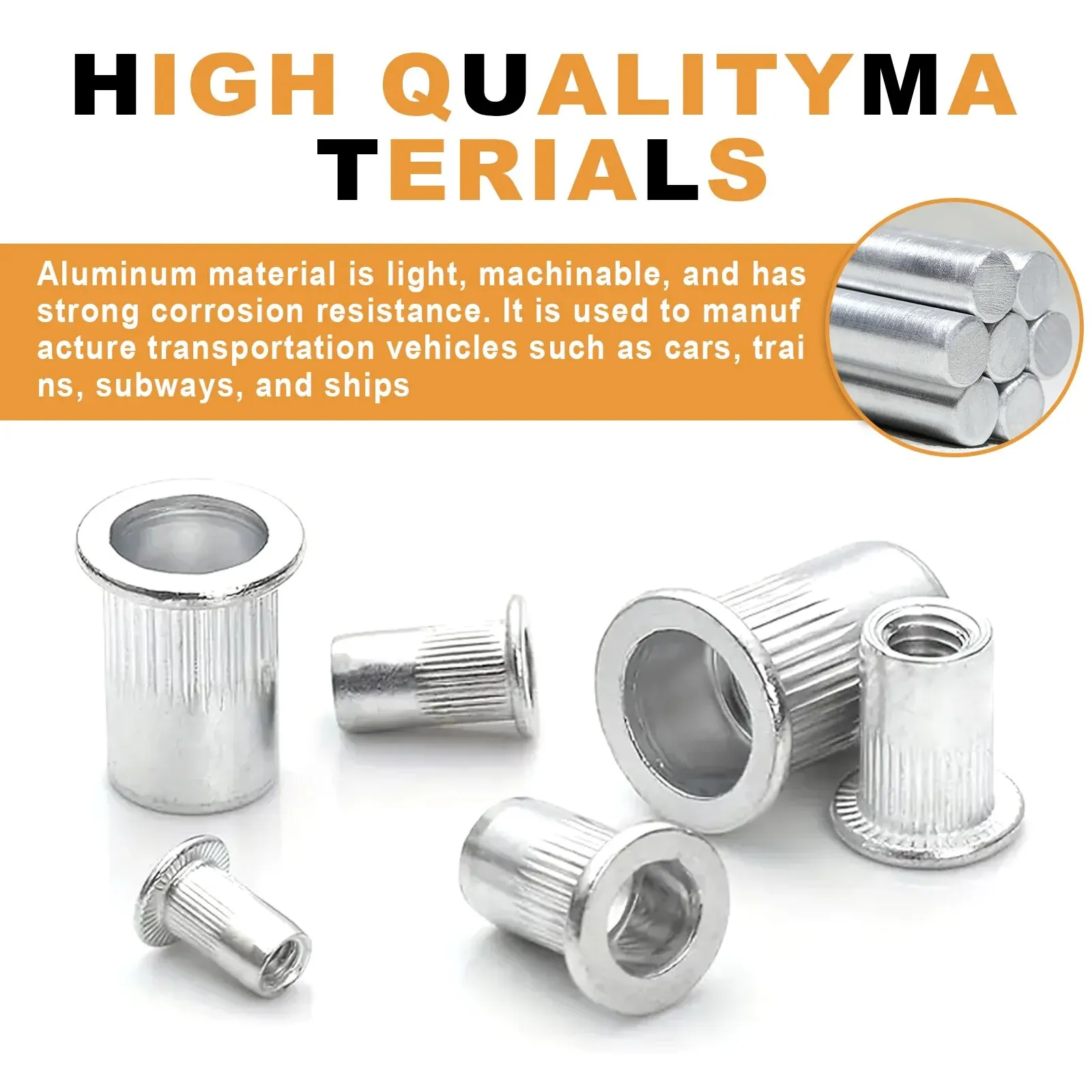 Rivet Nut 110Pcs Assembly Kit Suitable For Automotive Furniture Industrial Products