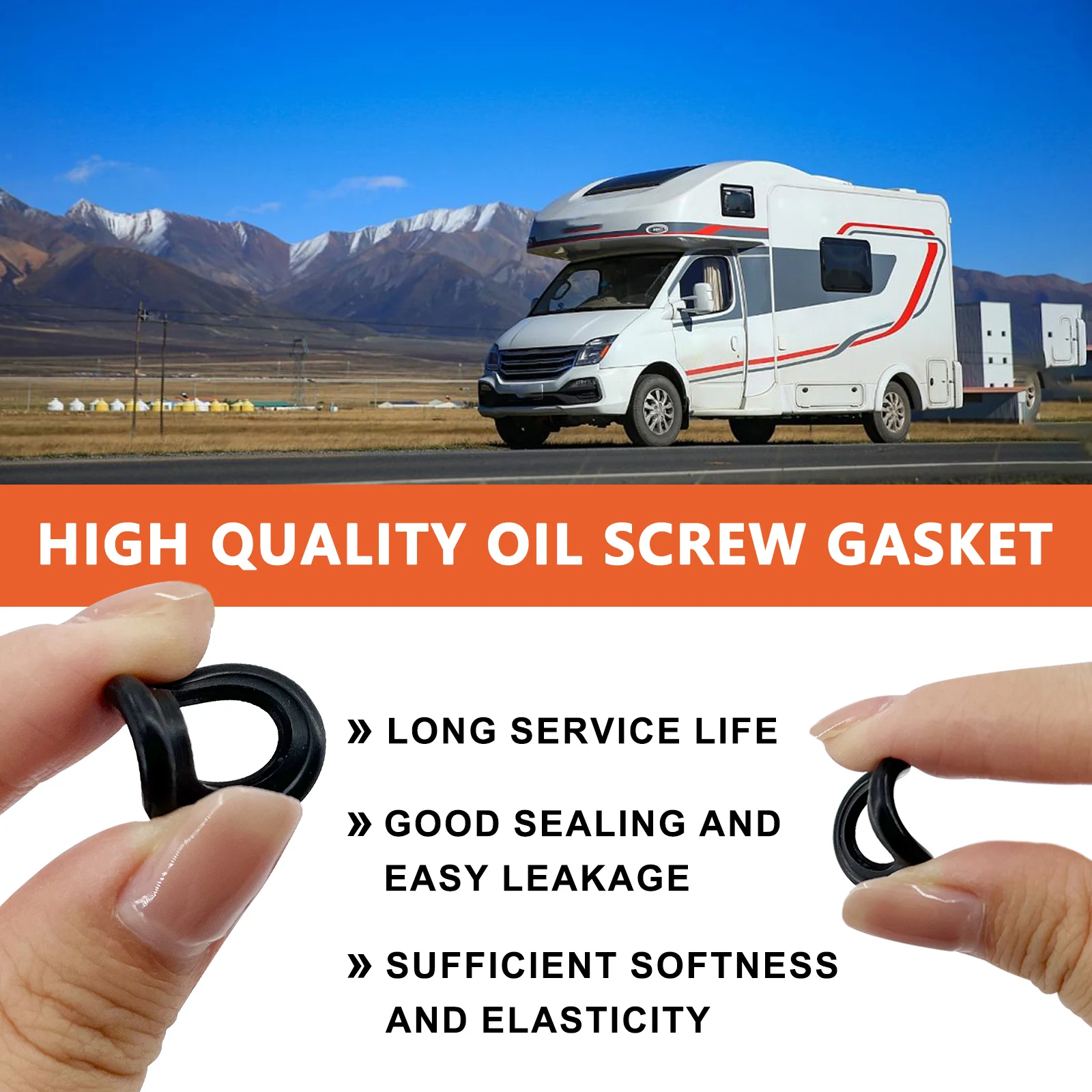 Oil Drain Plug Gaskets For Ford Fiesta Mondeo Transit Focus C-Max Mazda Volvo 10PCS