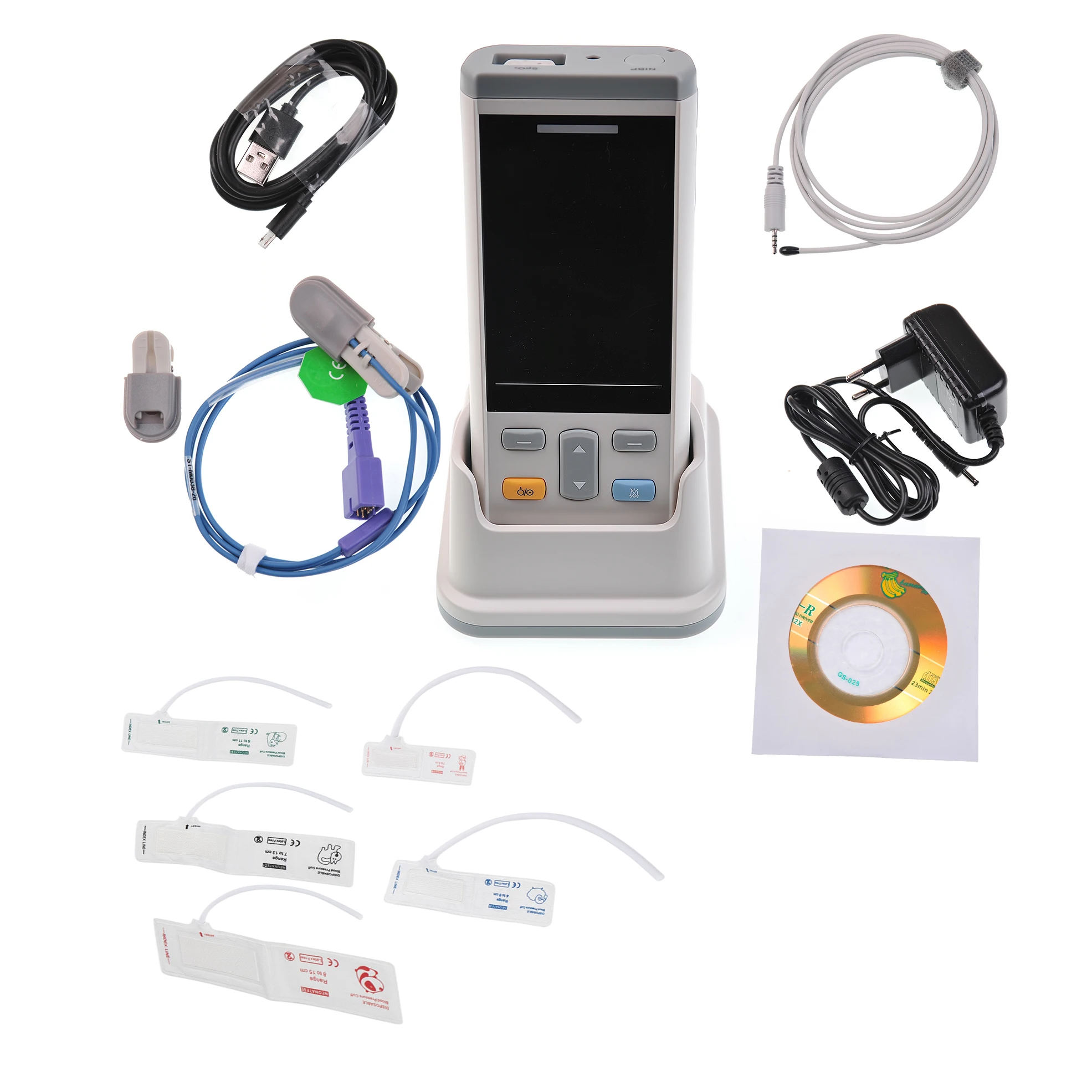 

3.5 Inch Veterinary Pulse Oximeter Handheld SPO2 NIBP TEMP Monitor Vet Tongue Probe Function Veterinary Equipment