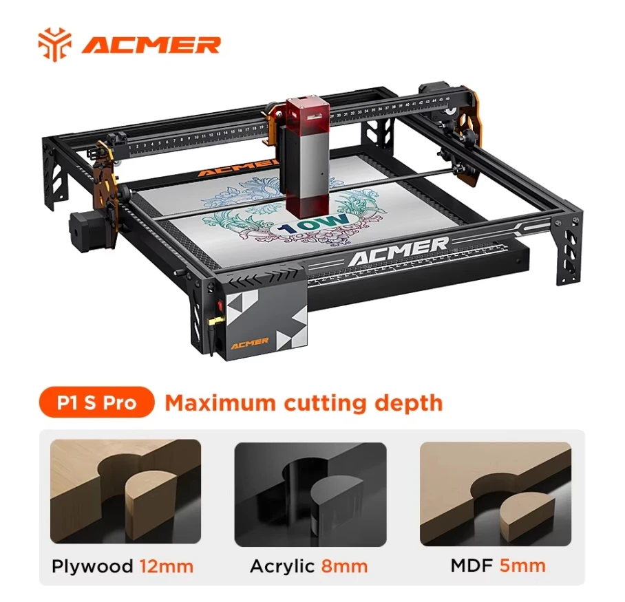 ACMER P1 S PRO الليزر حفارة 6 واط 10 واط 20 واط لت...