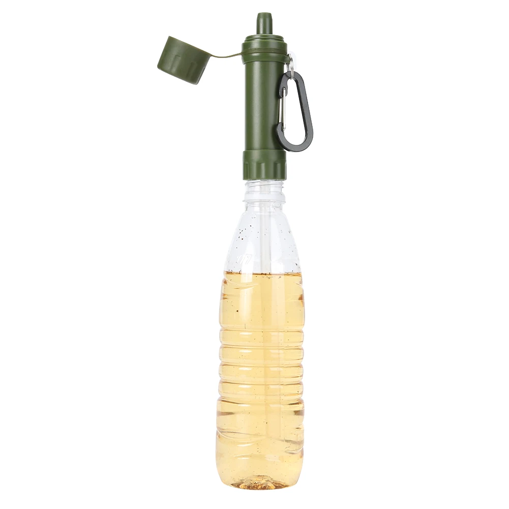 Water Filter Wild Life Emergency Drinking Water Filtering Tools Portable Camping Hiking Life Survival Water Purifier Filter With Straw