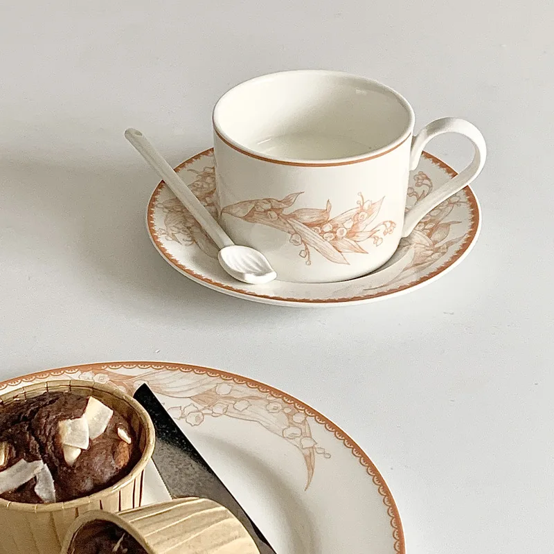 Ceramic Coffee Cup & Saucer Set 4