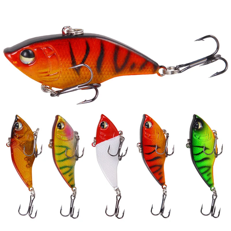 

5cm/15g Fishing Tackle Lipless Crankbait Rattle Wobbler Japan Style VIB Fishing Lure Early Spring Bass Hard Bait Tackle