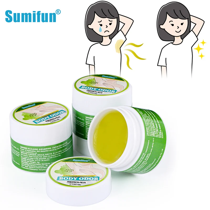 

10G/pc Sumifun Body Odor Removal Cream Menthol Herbs Armpit Smell Remover Underarm Refreshing Deodorant Ointment Summer Care