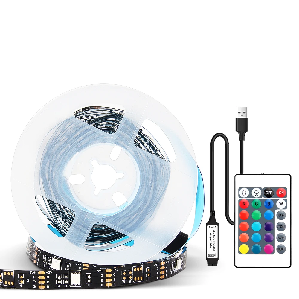 Bluetooth Led Strips Lights 5v RGB 5050 Flexible Led Lighting Lamp luces  Phone USB APP Control For TV BackLight Party 1-20M