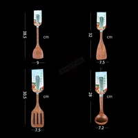 Wooden Spoons for Cooking Wenge Wood Kitchen Utensils Set Spatula Set for Stirring Baking Non Stick Wooden Utensils 1/5 Pcs 5