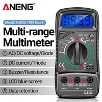 ANENG XL830L Multi-range Multimeter Digital 1999 Counts  AC/DC Voltage current Tester Resistance Buzzer Diode hFE Tester Tools 1