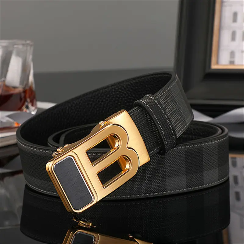 High Quality Leather Belt Men Luxury Brand Designer fashion Canvas Belts for Men Strap Male Metal Automatic Buckle Belt - Image 16