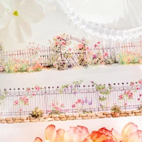 Mr Paper, 3 rolls/bag White Ink Tape - Patio Fence Series Tape Set washi tape set colourful stationery supplies 1