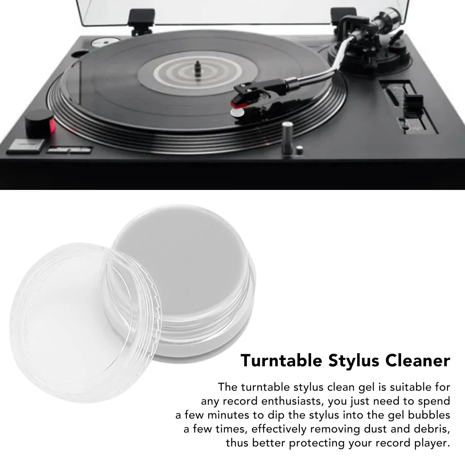 Turntable Stylus Cleaning Gel - Record Player Needle Cleaner For Better Sound