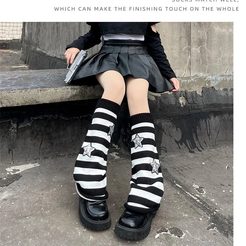 Gothic Striped Leg Warmers