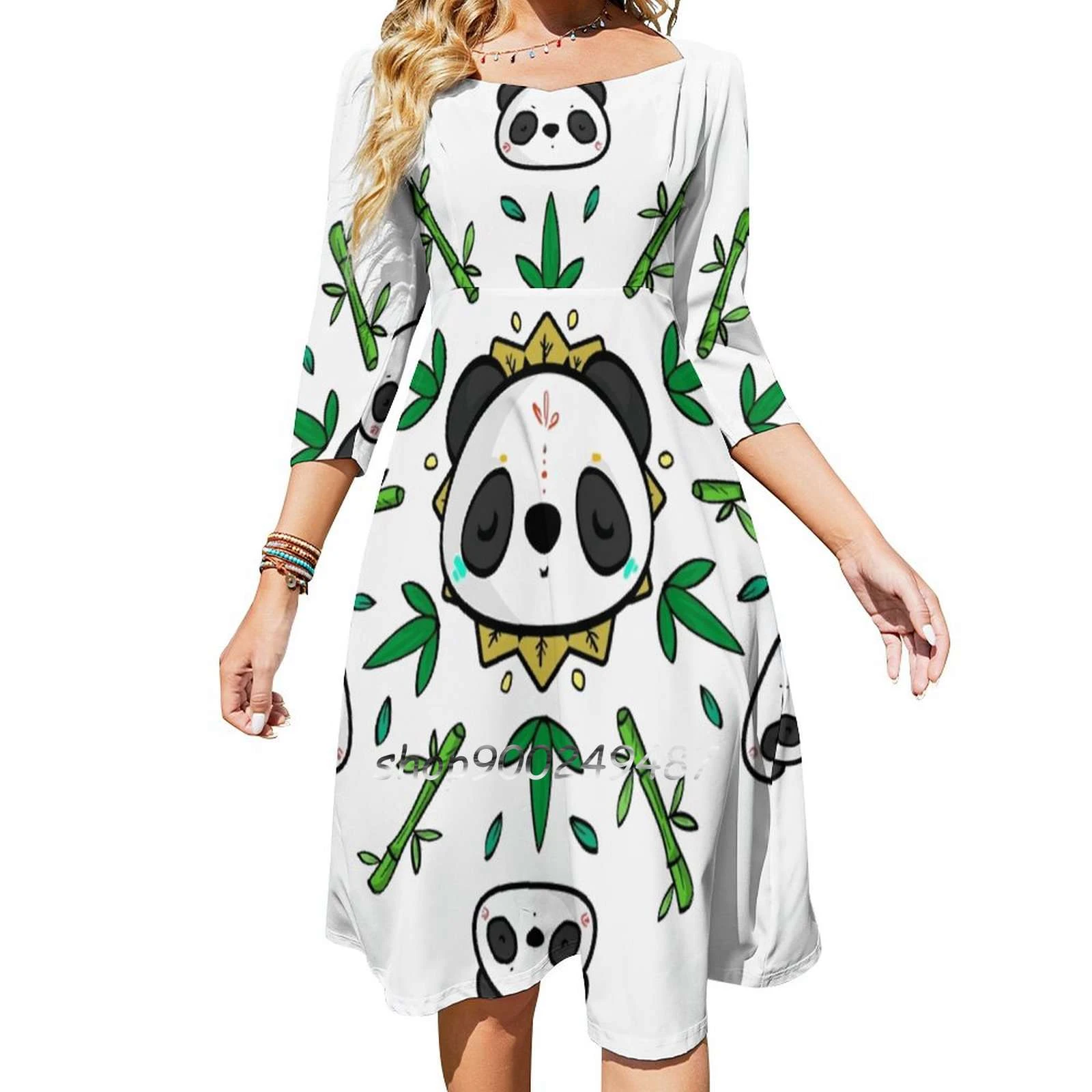 Pandala Mandala Panda Evening Party Dresses Midi Sexy Dress Female Sweet One Piece Dress Korean Mandala Sloth Perezoso Lazy Aliexpress