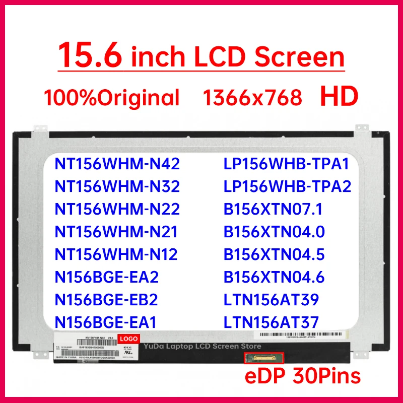 NT156WHM-N32 V8.2 Display LCD Schermo 15,6" LED Slim 1366x768 30 Pin - Foto 8