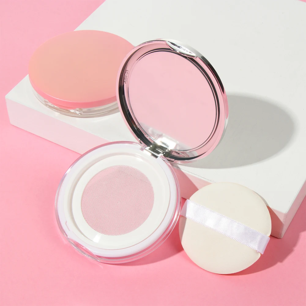 Powder Case With Puff Portable Loose Powder Empty Reusable 5g Compact Container With Mirror Cosmetic Loose Split Charging Box