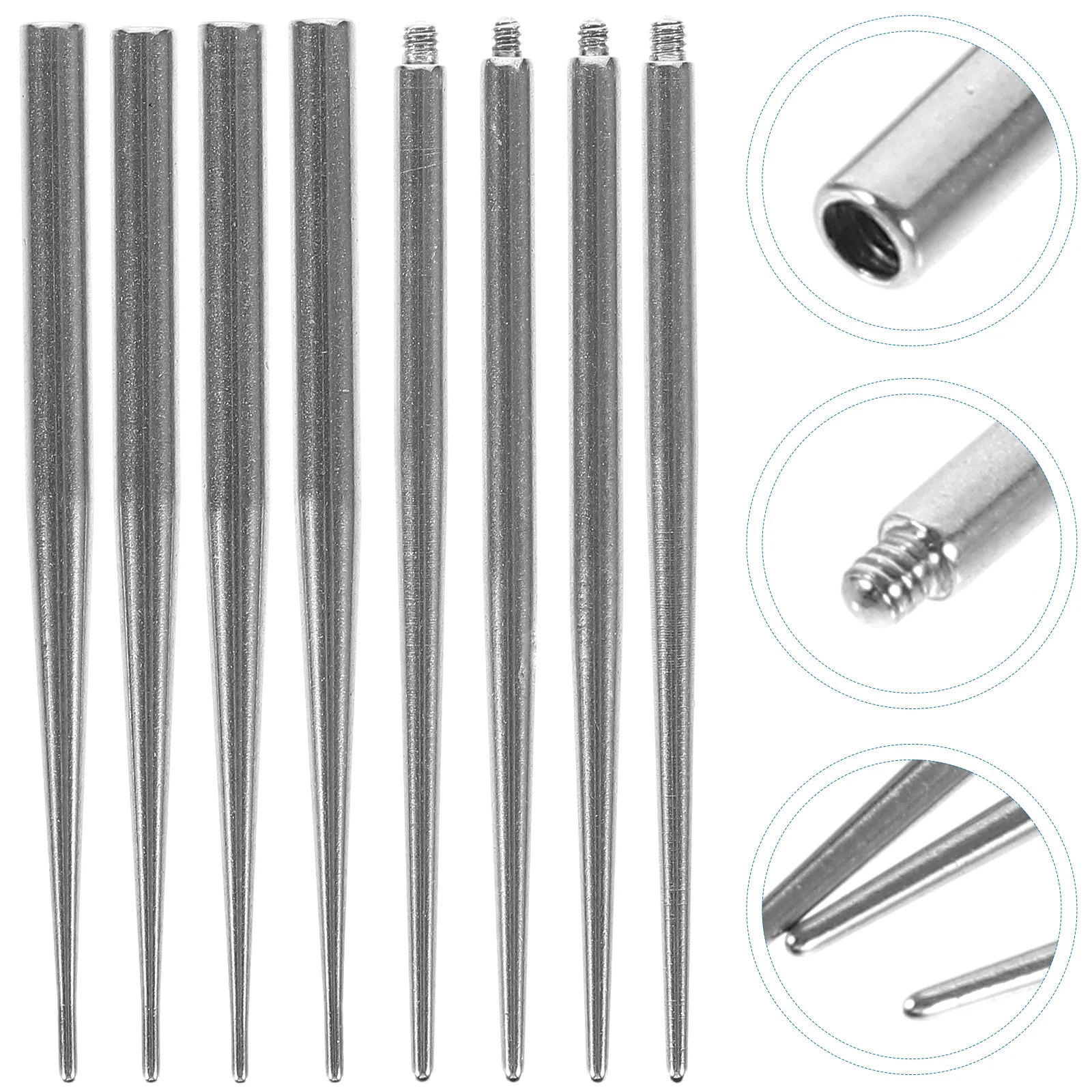 

8 Pcs Piercing Guide Rod Kit Taper Pin Tools for Lip Lips Metal Stainless Steel