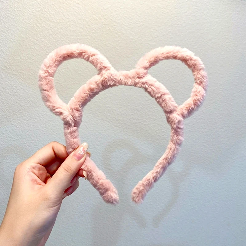 Cartoon Plush Bear Ear Hair Bands For Women Girls Hair Hoop Lolita Headdress Furry Headband Headpiece Dress Cosplay Accessories