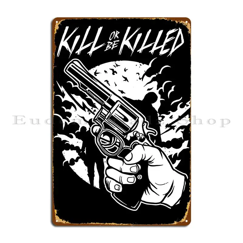 Zombie Shooter Targa In Metallo Garage Wall Decor Arrugginito Cinema Custom Tin Sign Poster