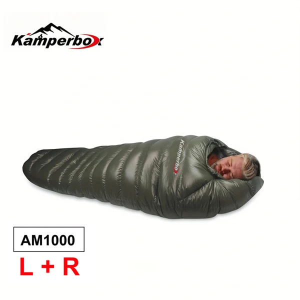 Kamperbox 户外露营羽绒睡袋 冬季保暖睡袋 露营防水睡袋-11