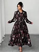 【Plus Size】 All Over Print Dress, Casual Short Dress for Summer, Women's Plus Clothing for Daily Wear