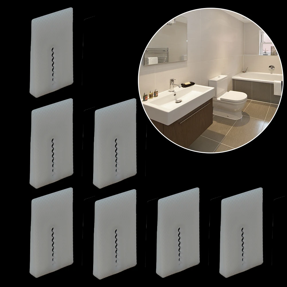 Multi-Purpose 8pcs Toilet Shims Leveling Shims Wedge Gasket High-quality 49*29*6.5mm Stackable Transparent White