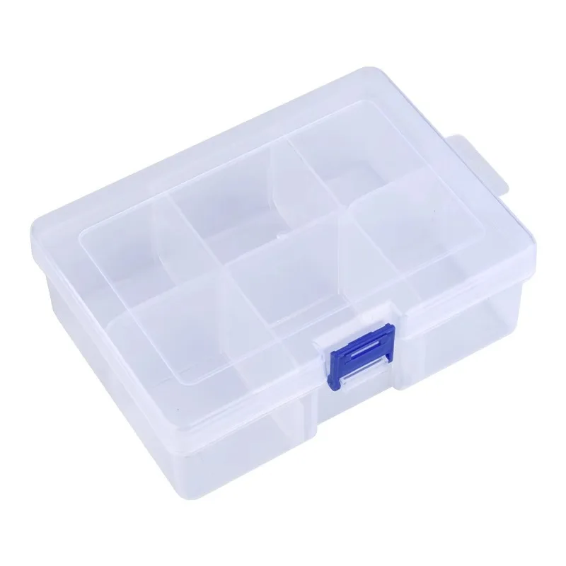 Tool Storage Box Multi Grid Clear Plastic Box Rectangular Box Screwdrivers Bits Tools Dustproof Waterproof Packing Storage Cases Container