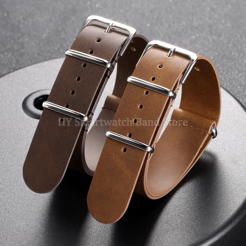 Leather Watch Strap – Universal Cowhide Wristband Replacement Bracelet