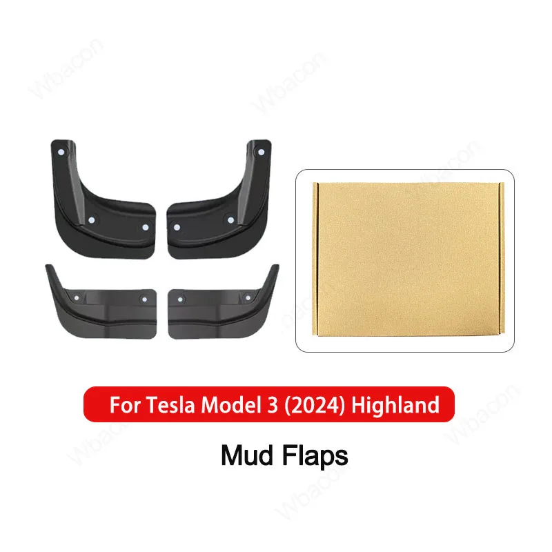 tesla model 3 highland 2024,Garde-boue avant et arrière pour voiture, garde- boue pour modèles 3 Highland 2024 Mode Y, garde-boue sans propositions,  accessoires pour modèles Y 3,tesla model 3 accessories