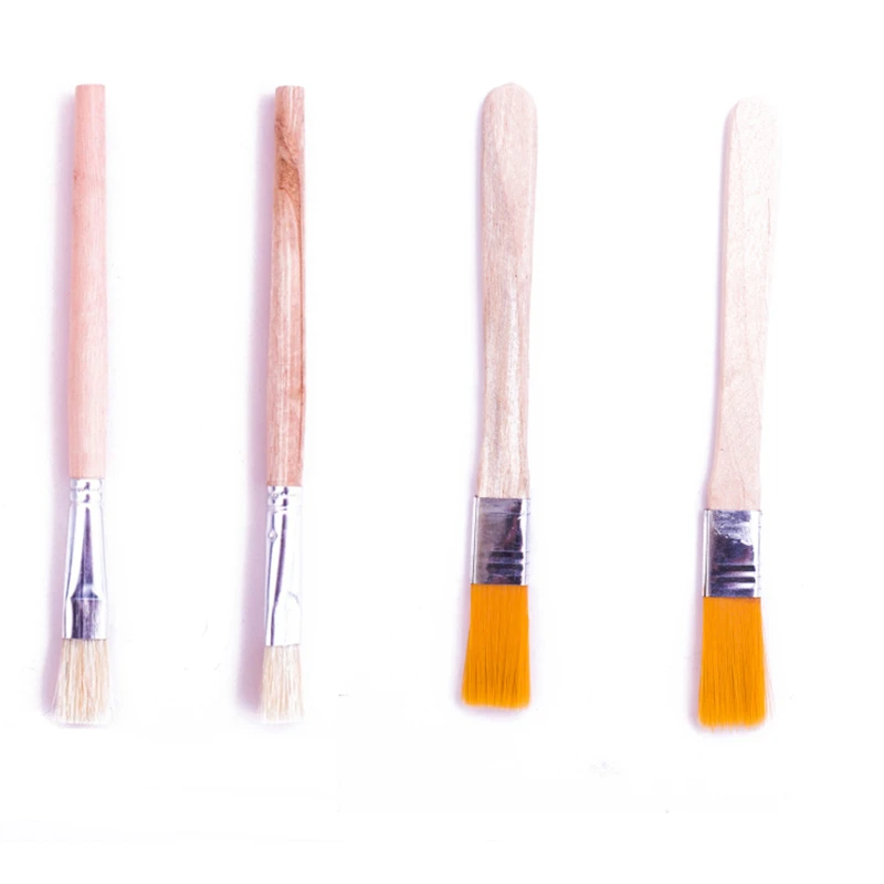 5Pcs/lots Soft Brush Hard Hair with Wooden Handle Repair Clean Tools Mobile Phone Computer Keyboard PCB BGA Solder Flux |