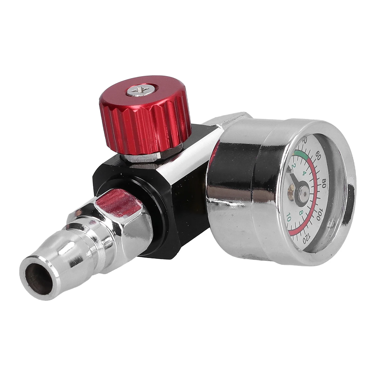 G1/4in Thread Spray Paint Gun Air Pressure Regulator Pressure Regulating Adjusting Valve Gauge 0-140 PSI Adapter Pneumatic Tool 3