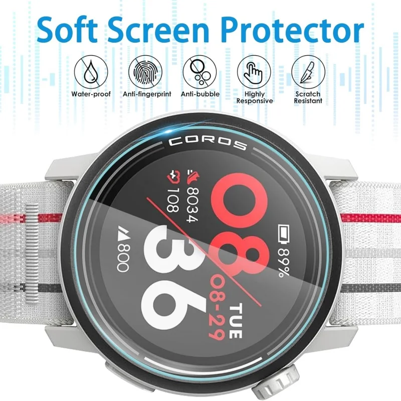3-Pack Tempered Glass Screen Protector - Anti-Scratch Film Cover for COROS Pace 3 Accessories