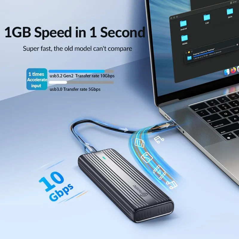 Phixero 10GBPS  PORTOCON SSD NVME M.2 Ŭ SSD  USB  NGFF SATA ܺ ̽ C  C HD 丮 ڽ