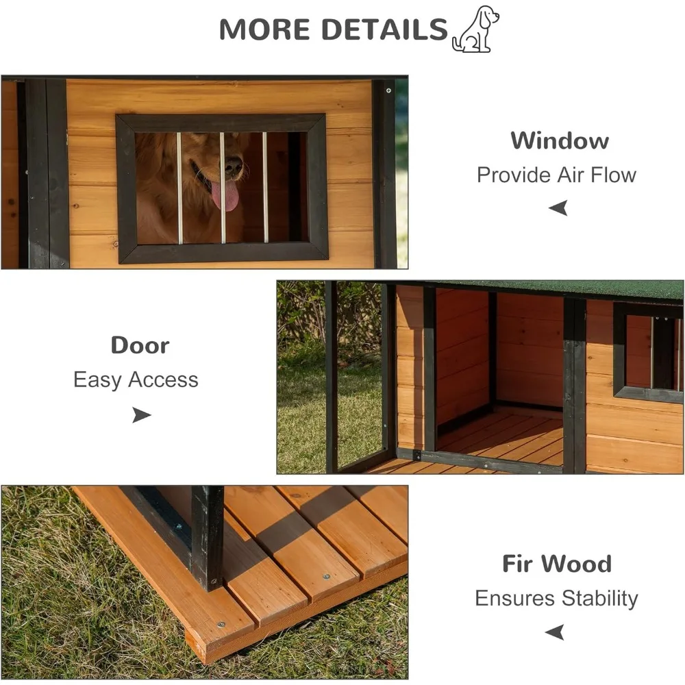 Outdoor Dog House Cabin Style 6