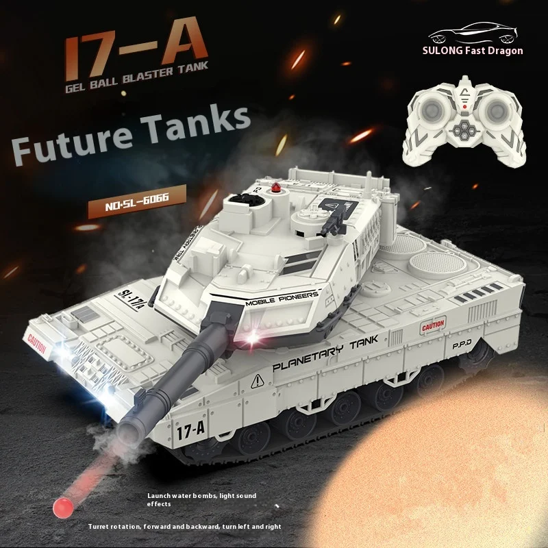 어린이 원격 제어 탱크 장난감 경쟁 물 폭탄 슈팅 8 트랙 기갑 어린이 탱크 군사 모델 선물