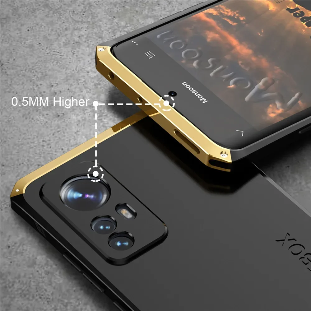 Durable Metal Armor Aluminum PC Phone Case Cover