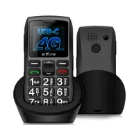 Artfone C1+ Bar Senior Mobile Phone LTE 4G Net With Charging Dock Big Keypad  For Elderly Dual Sim One Key SOS FM 1400mAh Cell 1