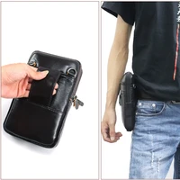 Nouveaux hommes en cuir véritable taille Packs sac téléphone pochette sacs hommes sac à main sac petite poitrine épaule ceinture sac bandoulière en cuir sacs 4