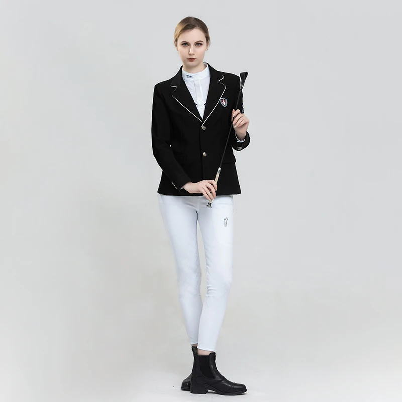 Knight's uniform horse riding clothes Knitted stretch Knight coat Equestrian riding costume woman competition coat rider jacket 4