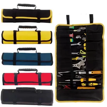 Borsa Porta Attrezzi Arrotolabile con Maniglia, Pratica Borsa Portatile Professionale per Conservazione Utensili