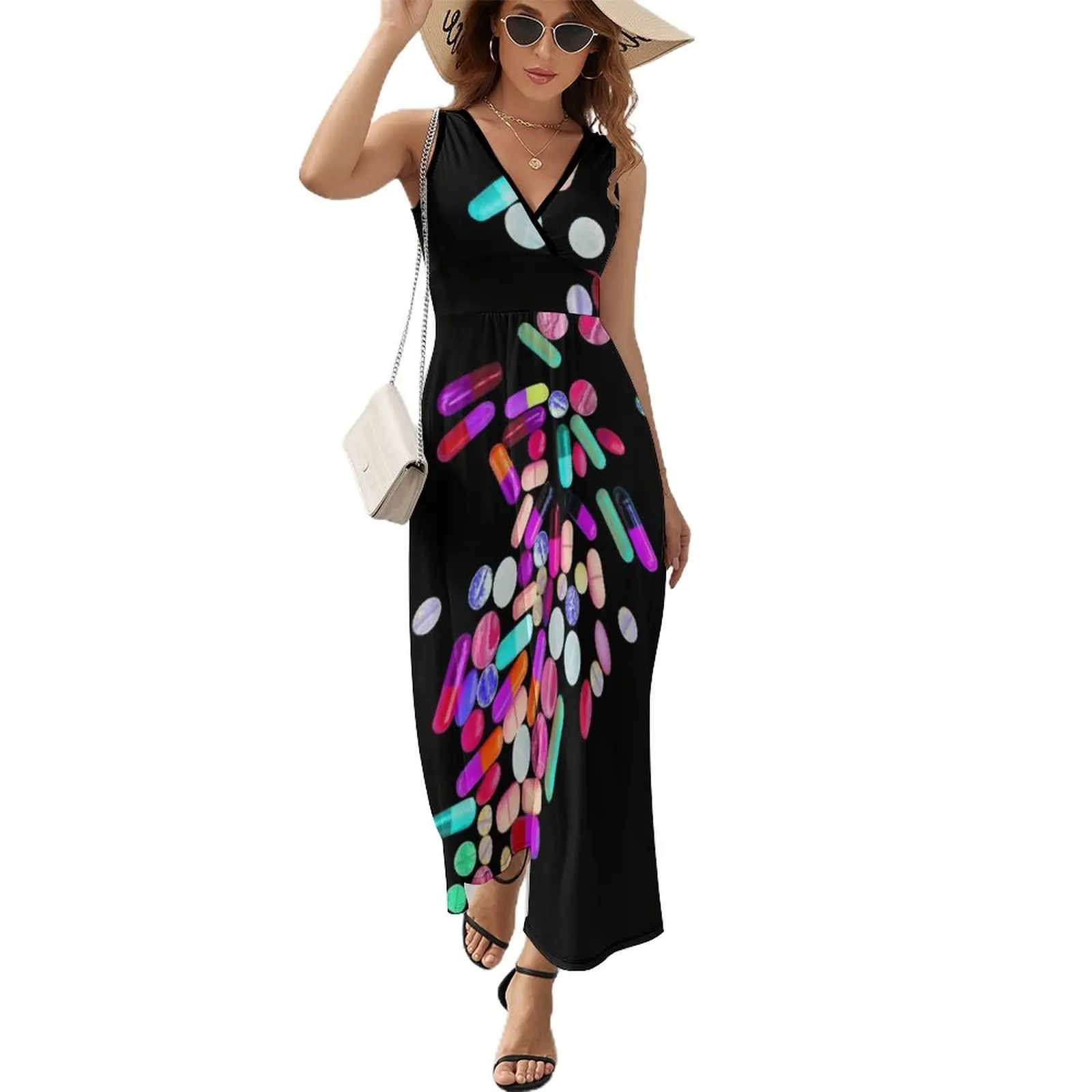 

Happy Pills II Sleeveless Dress fairy dress chic and elegant evening dress