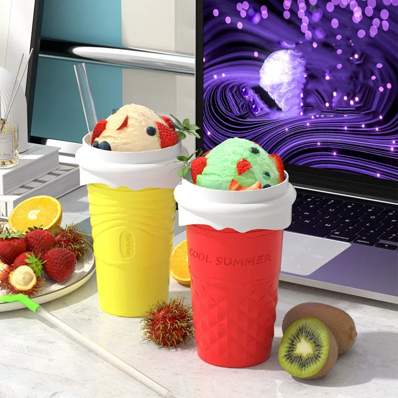 Portable Ice Crushing Cup for Juices and Frozen Drinks, Big and Small Blending Anywhere