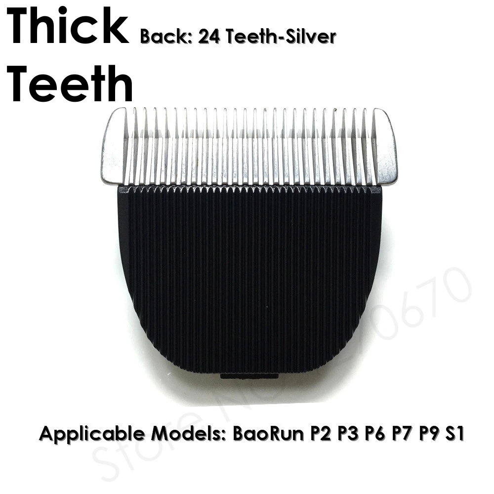 Dog Clipper Blades Clipper Replacement Parts 1Pcs Brand BaoRun Original Ceramic Blade P2 P3 P6 P7 P9 S1 T5 Spare Knife Pet Clipper Cutter 24 Thick Teeth Replacement Head