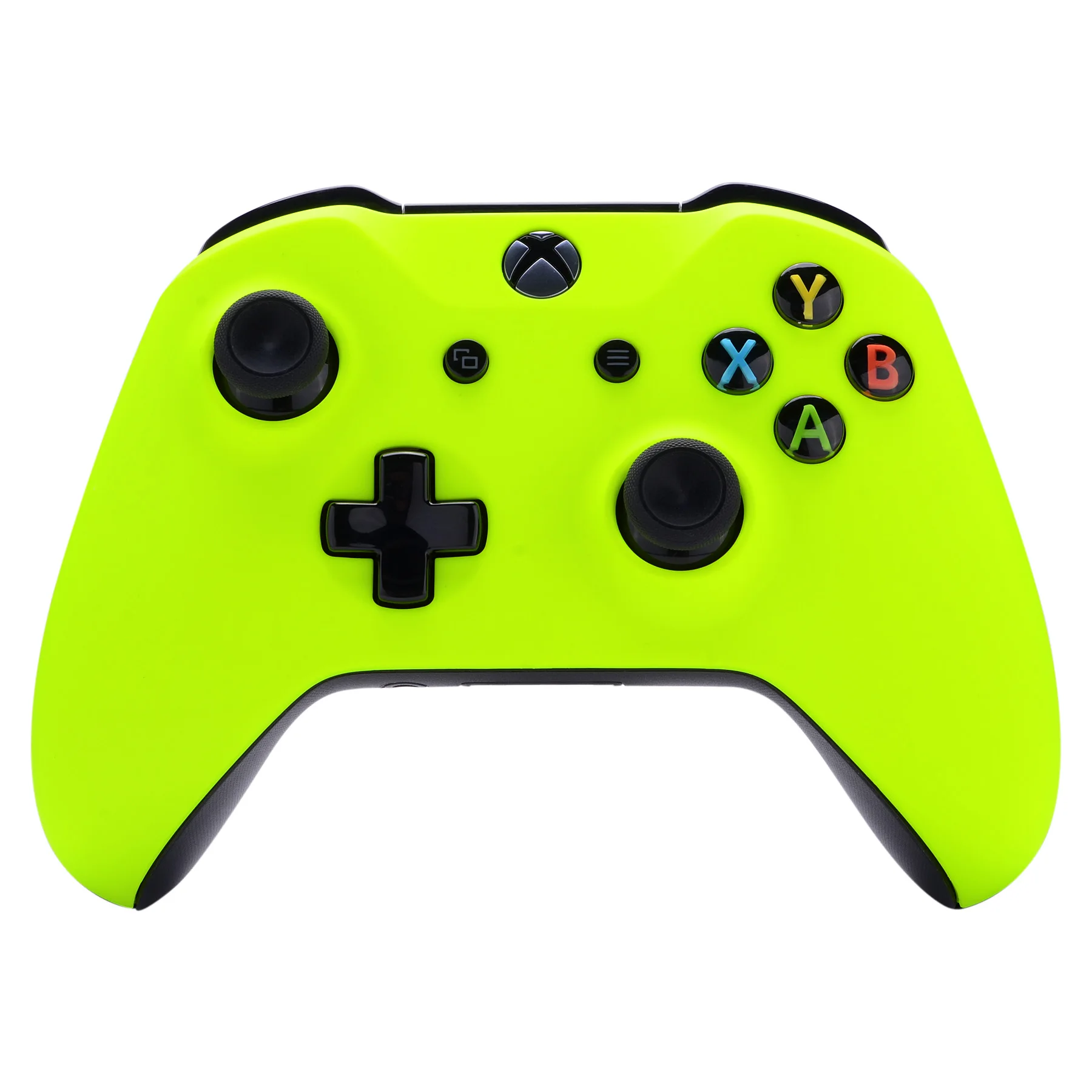 新品 eXtremeRate XboxシリーズX/Sコントローラーリマップキット eXtremeRate Lime Yellow Soft Touch Top Housing Shell Case with