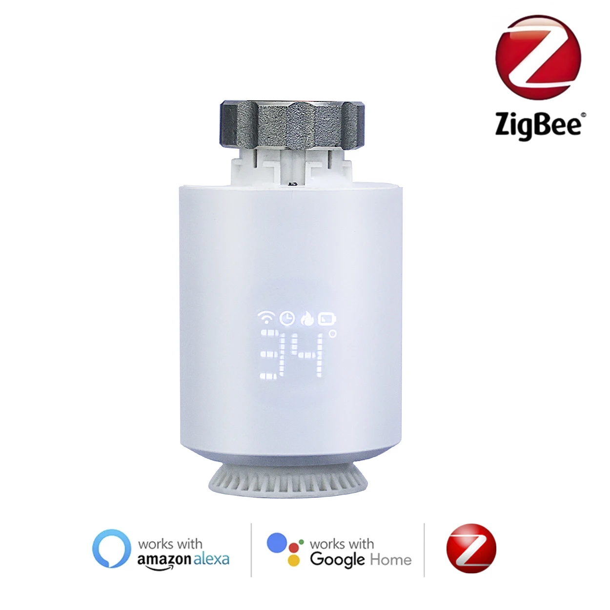 ME167 Tuya Akıllı Anahtar Zigbee Termostatik Vana Akıllı Ev Kablosuz Radyatör Uzaktan Kumanda 1PC