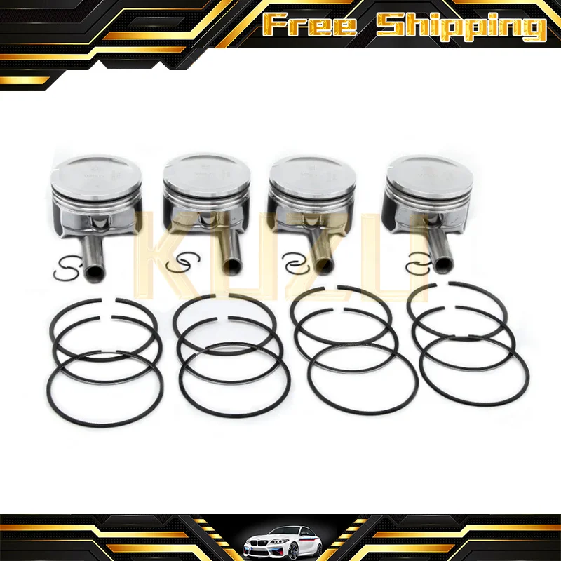 

06B107065N Engine Pistons & Rings 81mm STD Set For VW Jetta Beetle Golf GTI Audi A4 1.8T