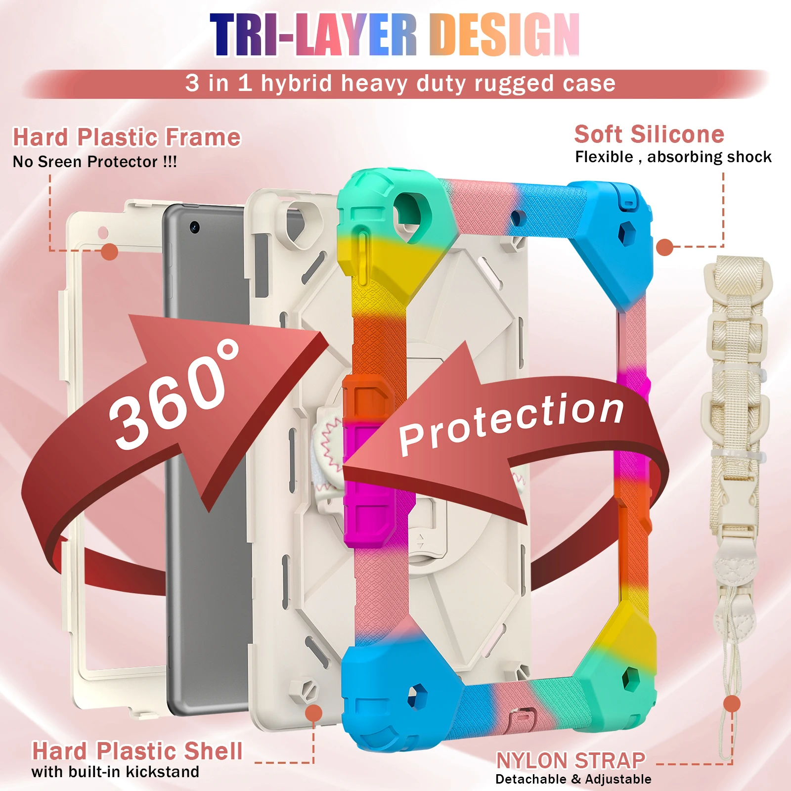 Rotating Stand Cover with Full-Body Protection and Strap