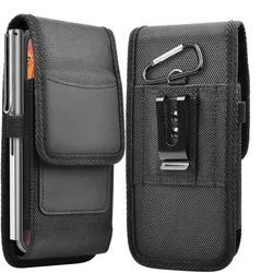 Universal Smartphone Waist Pouch with Card Pocket and Belt Clip - iPhone 17 Pro (Black)