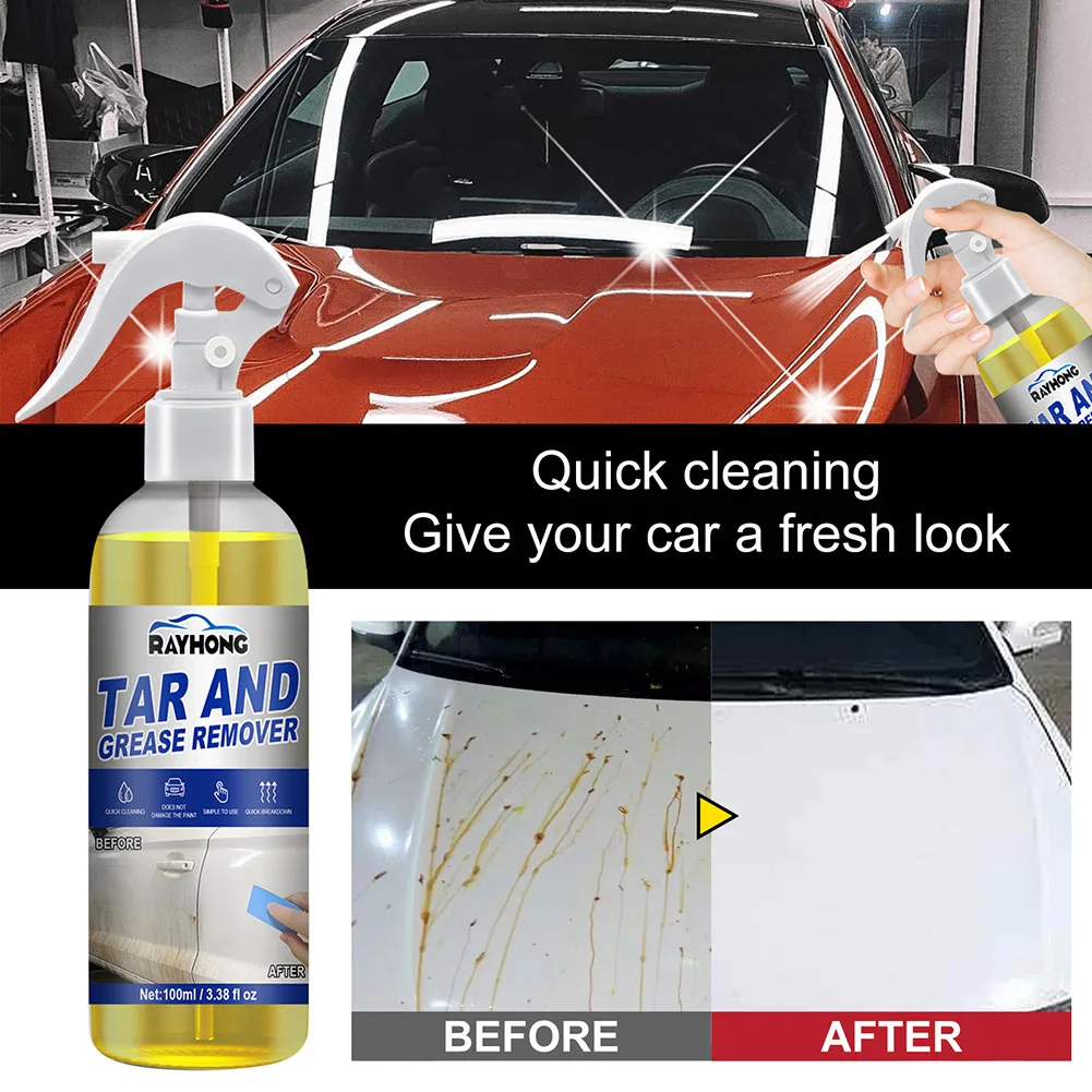 100ml Car Oil Tar Grease Remover Solvent Based Spray Grease Police