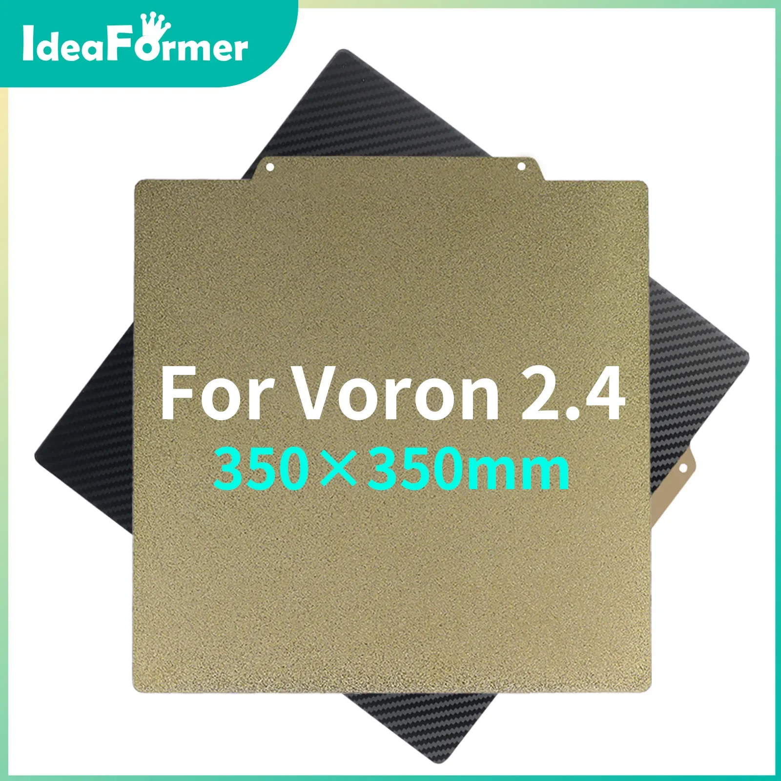 Folha Pei Texturizada para Impressora 3d Placa de Construção Hot Bed Pet Liso Base Magnética Fysetc Voron 24 350×350 mm