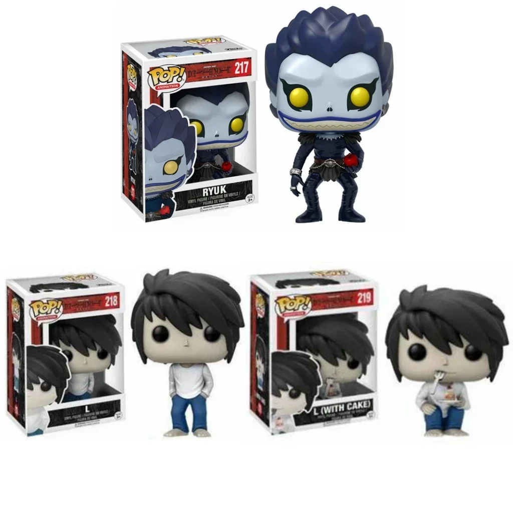 thumbnail image 2 of Funko POP Animation Death Note L con pastel 219# 218# RYUK 217# Figura de acción de PVC Juguete de vinilo coleccionable Muñecas Juguetes de película para fanáticos, 2 of 5